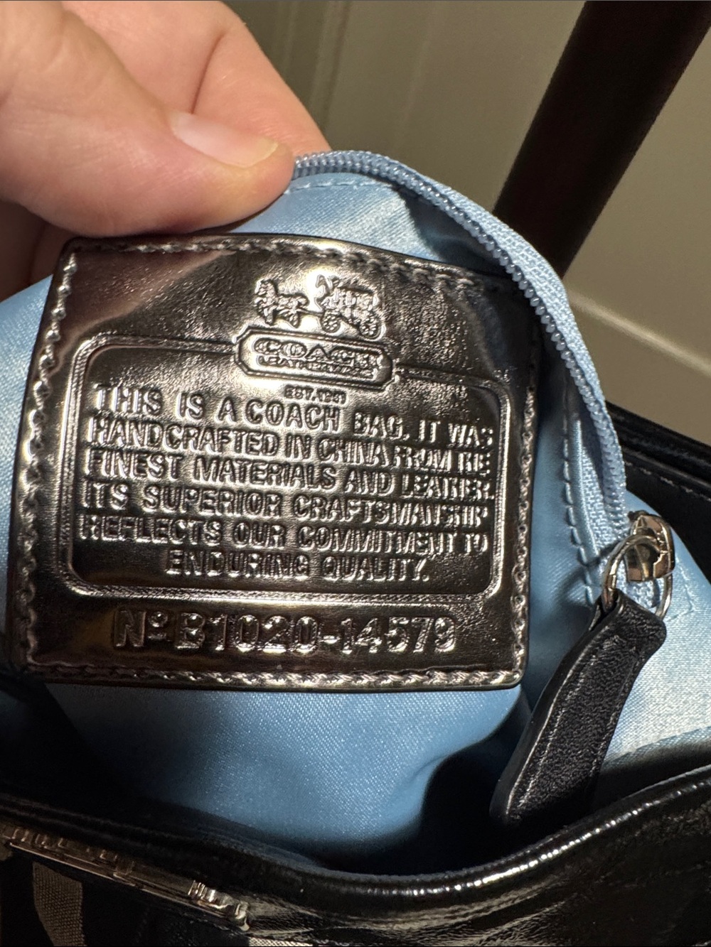 Coach Black and White Signature Circle Shoulder Bag - Picture 9 of 9